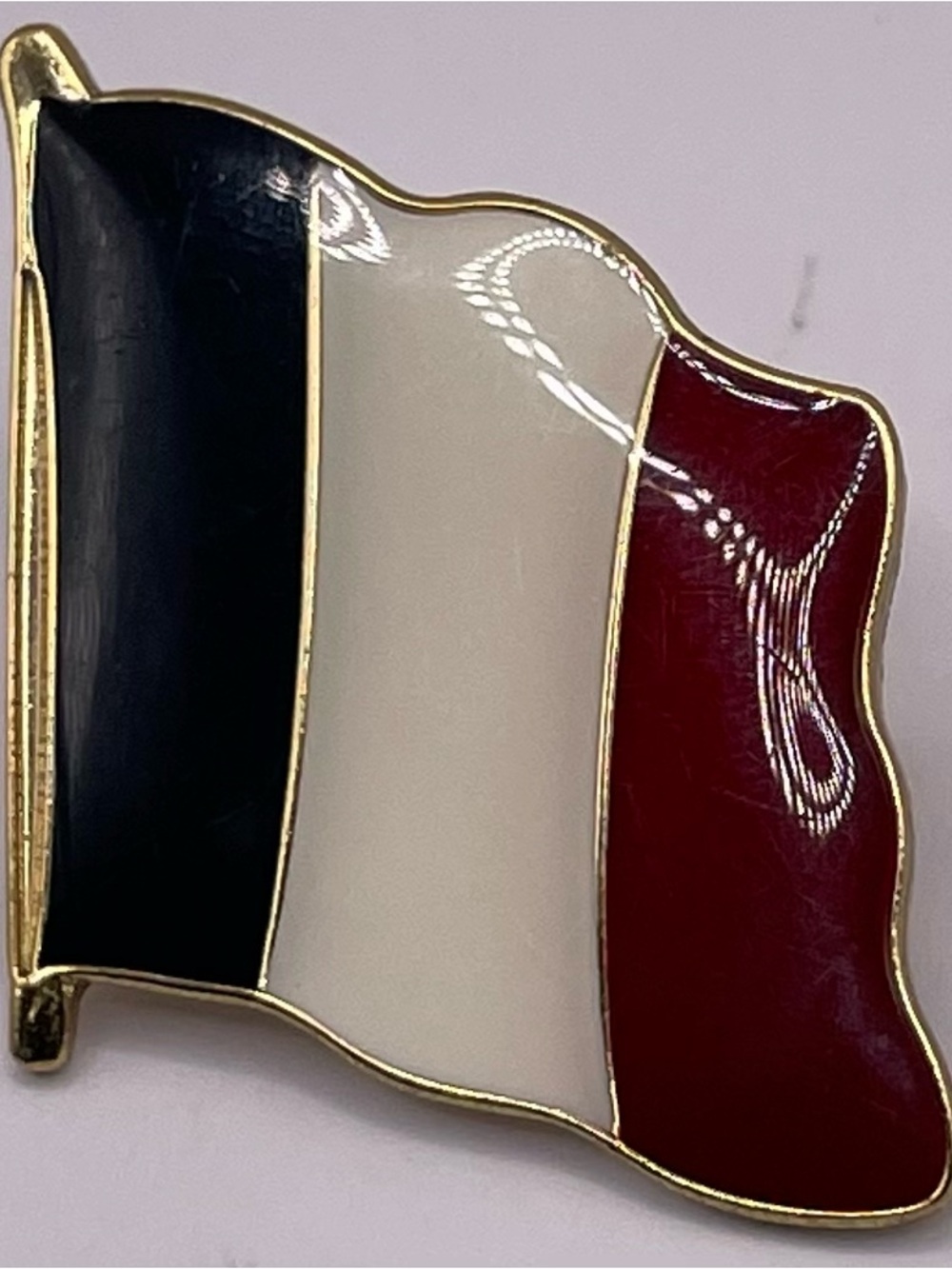 Vintage 1” French Flag Enamel Pin - Bastille Day
